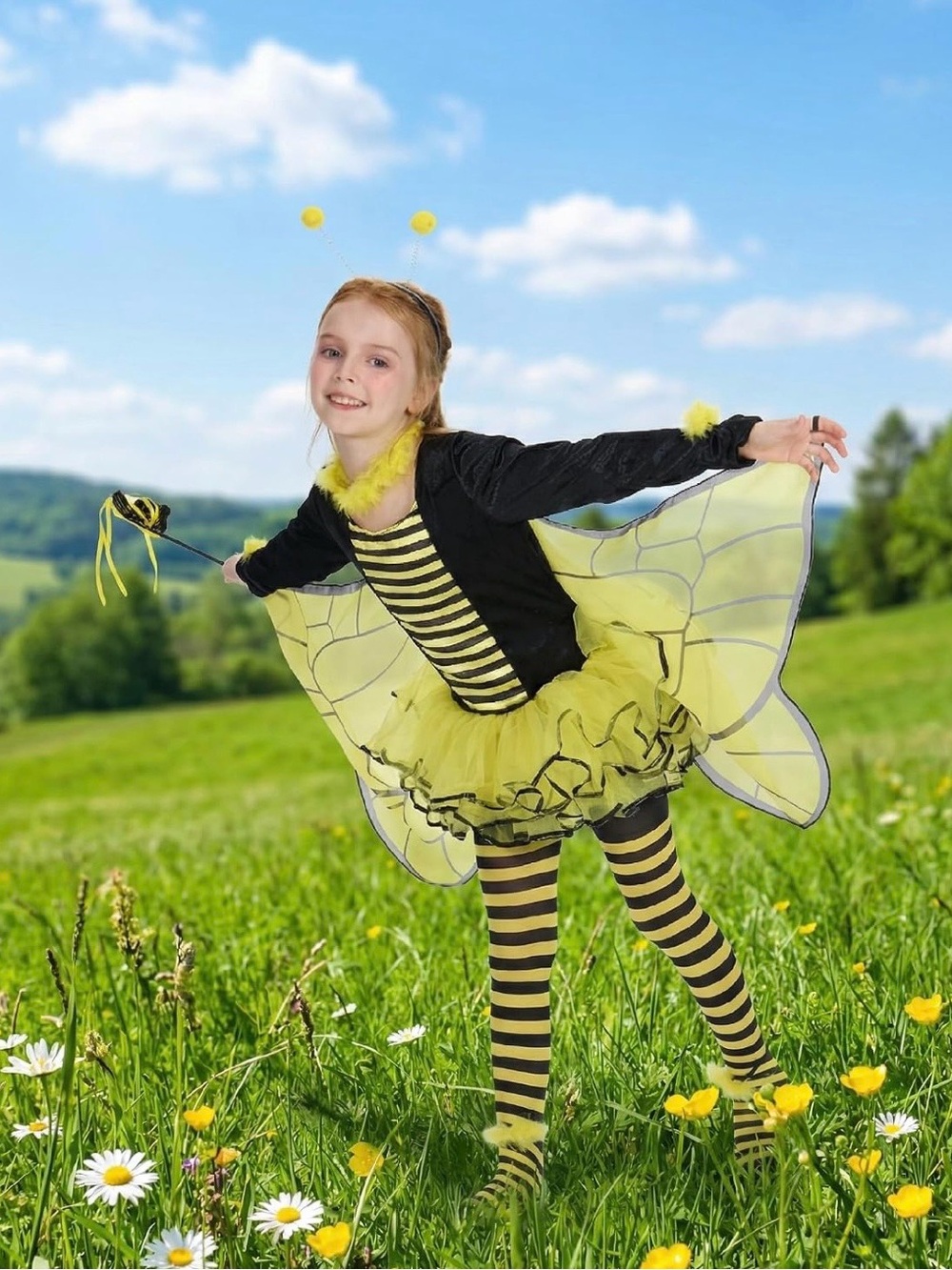 🐝 Bumble Bee Costume – Kids Size 4-6Y (Various Pieces)